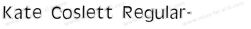 Kate Coslett Regular字体转换